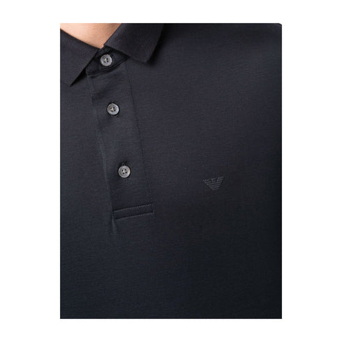 EMPORIO ARMANI Polo Polo Uomo in cotone e lyocell Blu A24 - EMPORIO ARMANI8N1F971JUVZ - 0920 - M - Francavilla Moda